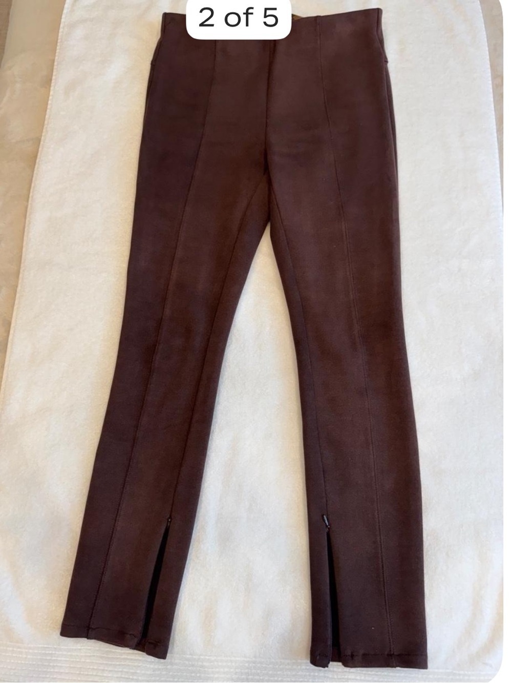 Anthropologie Brown Skinny Ponte Pants - Picture 2 of 5